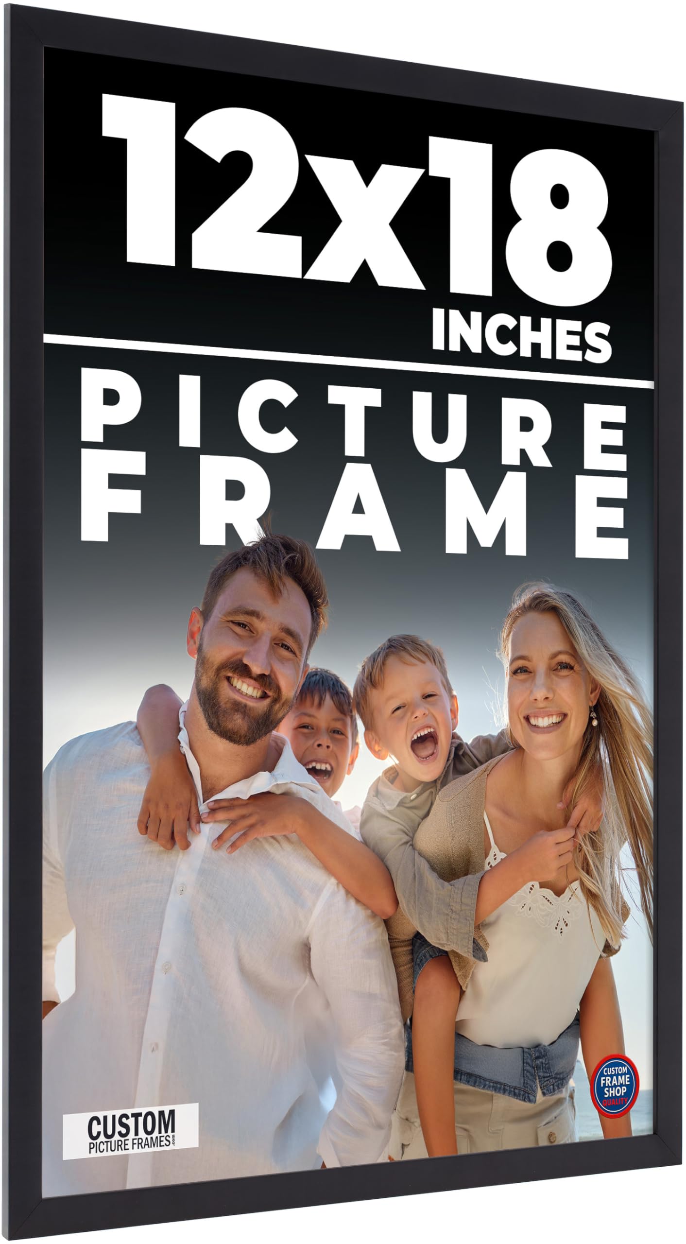 Amazon.com - 12x18 Frame Black Real Wood Picture Frame Width 0.75